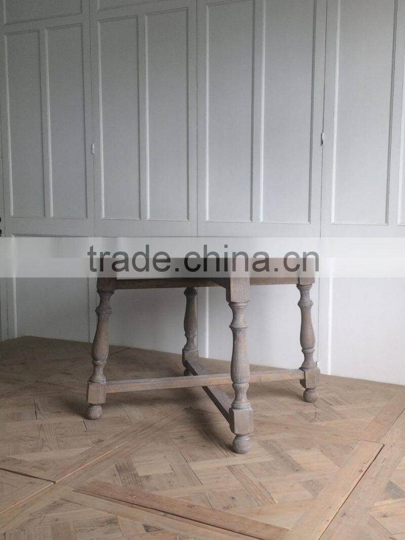 antique french style wooden rustic wedding table with zinc top