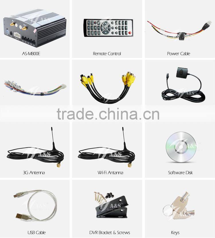 4CH Mobile DVR with GPS 3G Wifi