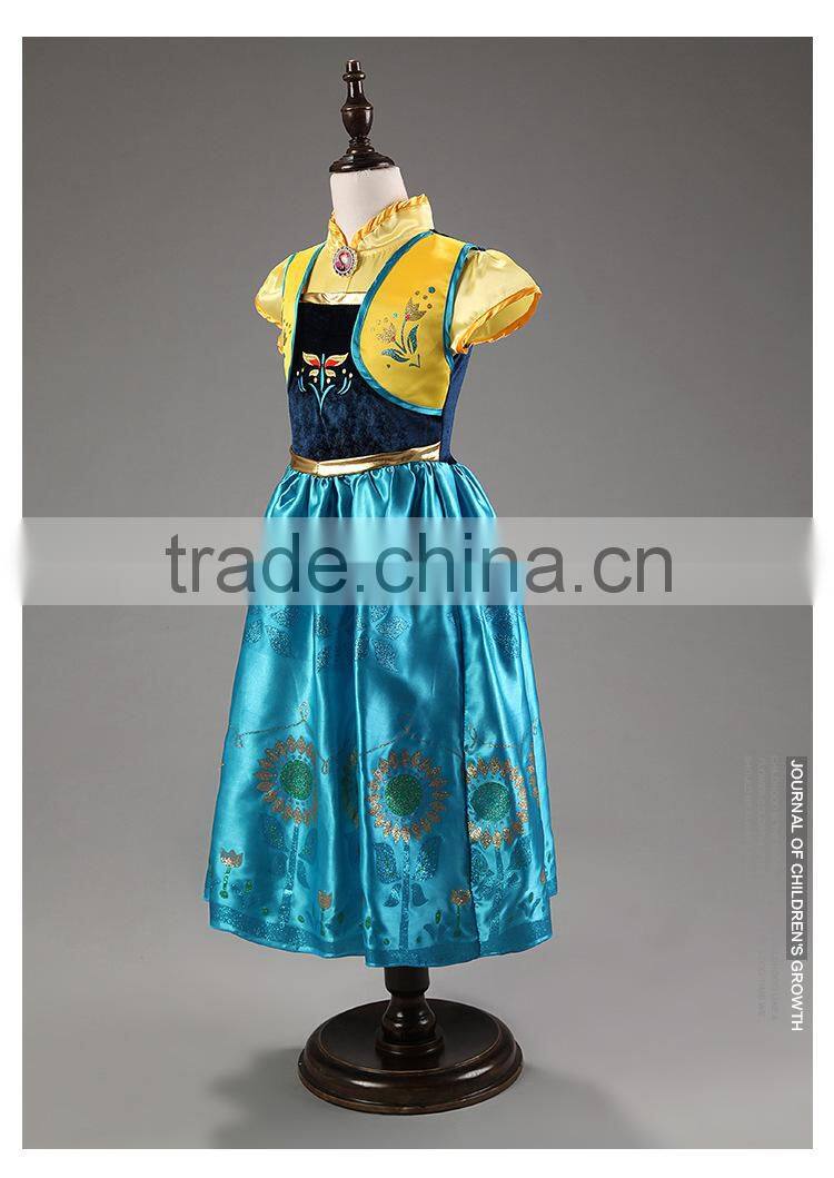 2015 China factory wholesale popular frozen cosplay dress gown (Ulik-A0115)