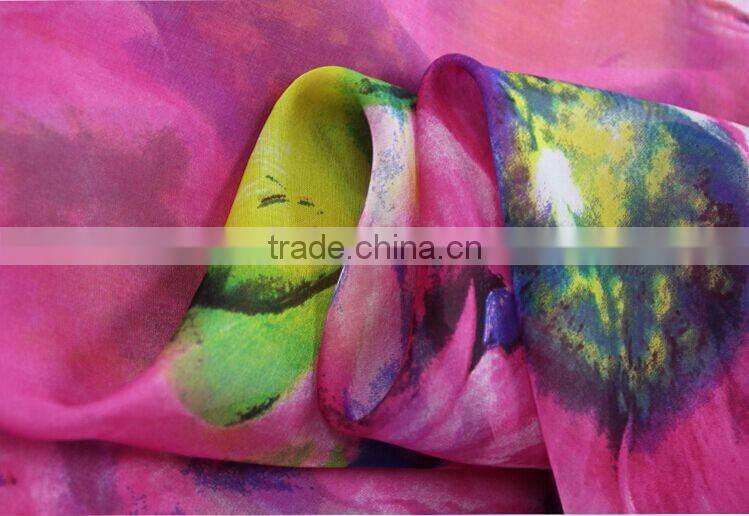 Wholesale 100% Printed Silk Chiffon Fabric For Garment