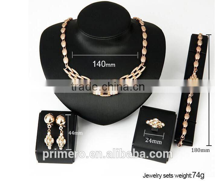 Jewelry Sets African Diamond Collar Statement Necklace Earrings Bracelet Fine Rings
