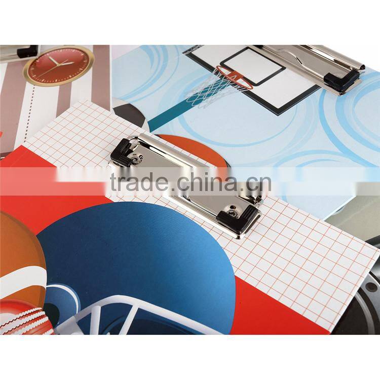Factory price entertainment equipment printing paper board clip A4 F/C view clip board