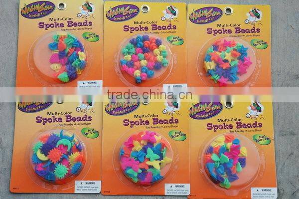 Various style multi color spoke bead