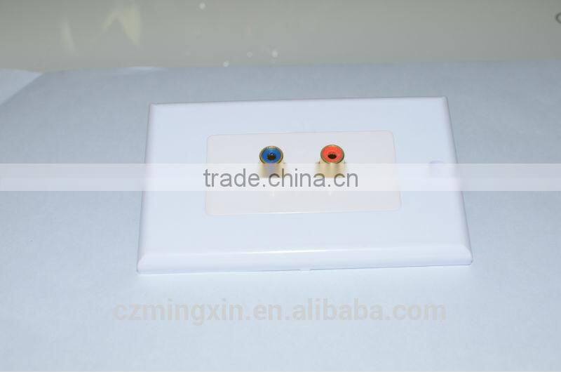 2RCA connector electrical socket waterproof panel decorative plates for walls