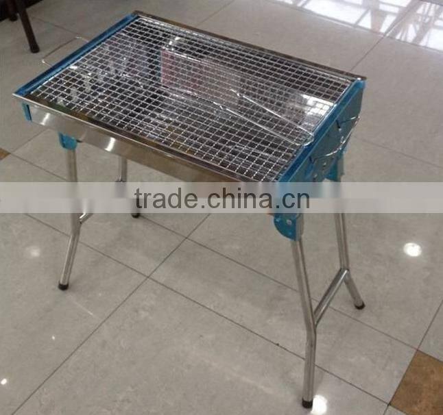 Outdoor camping charcoal barbecue grill custom stainless