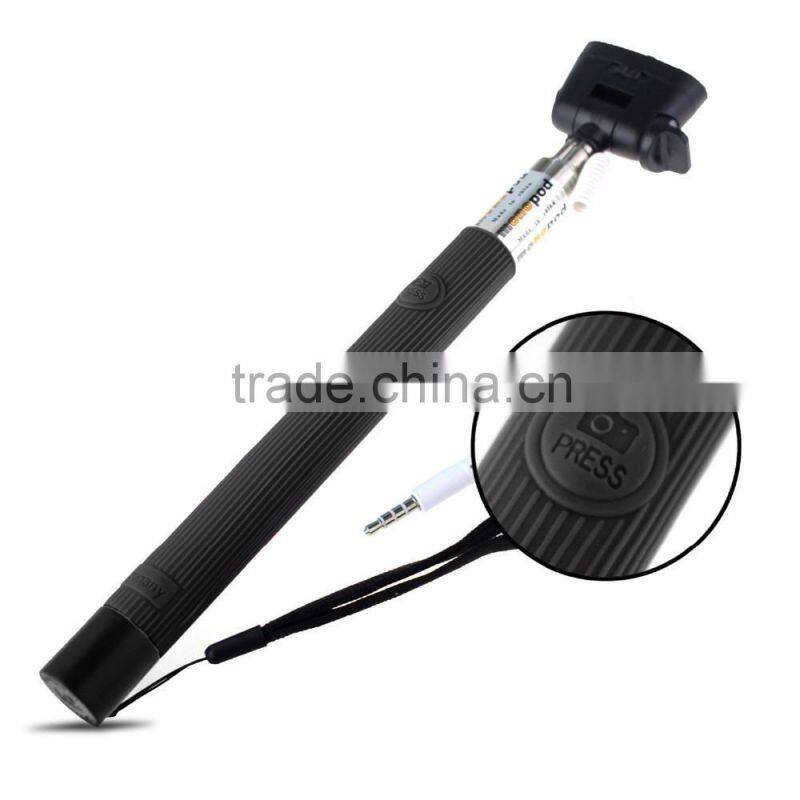 Cable Take Pole Selfie Stick , Wired Monopod Selfie Stick , Wired Selfie Monopod With High Quality