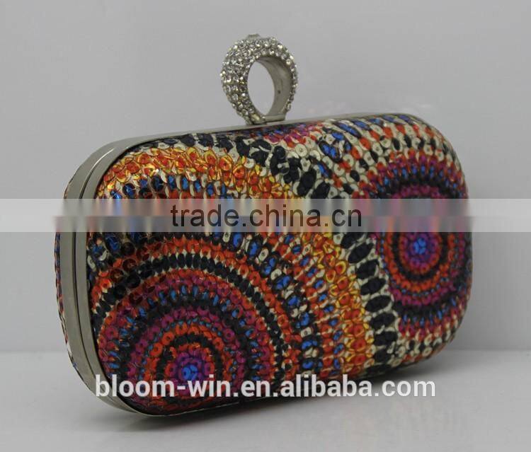 Newest design evening bag Luxury dinner bag elegant style hard case clutch bag