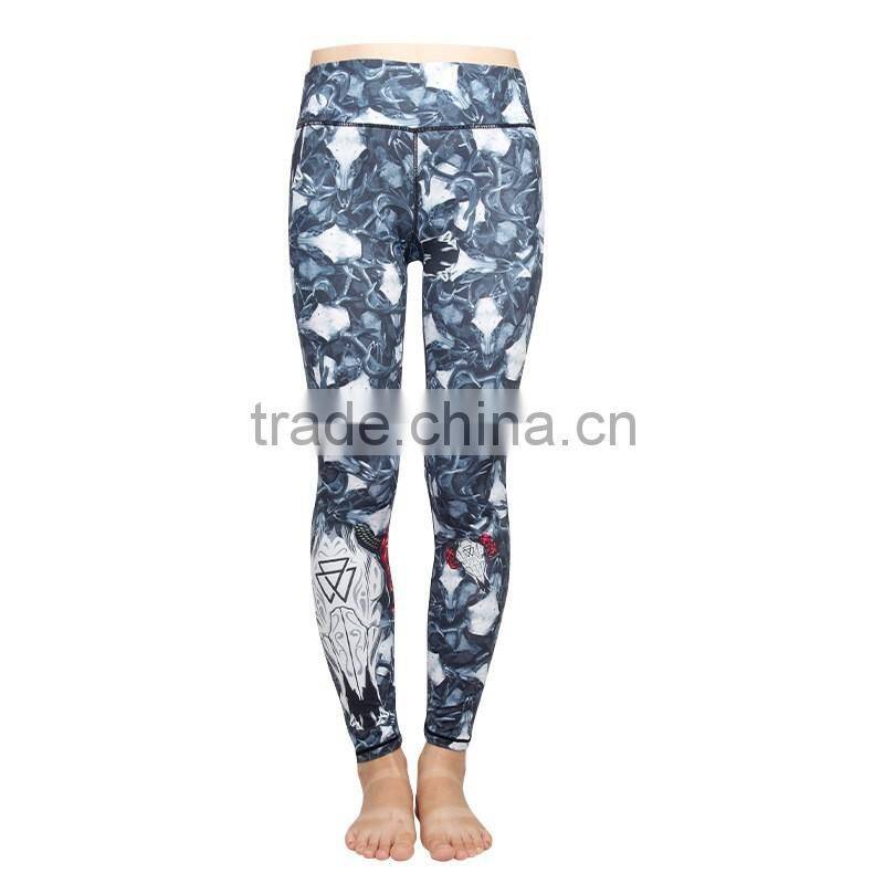 High quality yoga pants women sexy gym sports tights pritting ladies fitness leggings