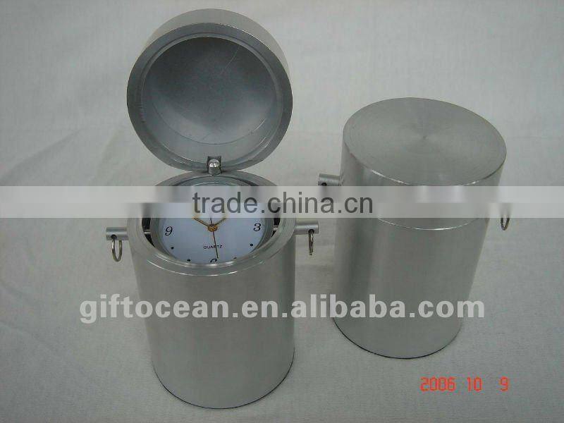 aluminum art metal desk clock,metal crafts table clock