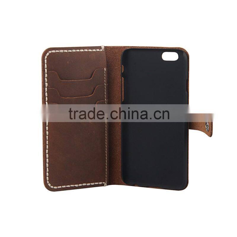 For iPhone 6 Protective Flip Stand Wallet Leather Case Cover Genuine Leather