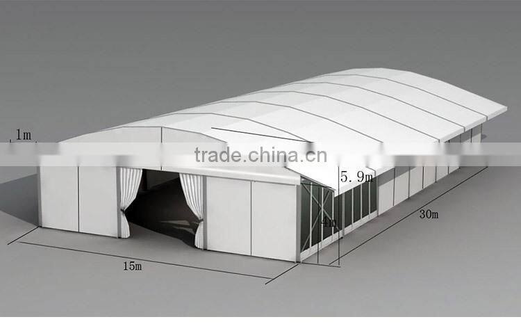 Versatile glass wall arcum roof tent for event