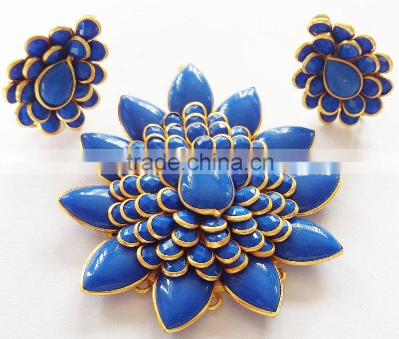 Pacchi Pendant Set with Earring Traditional Jewelry PS 17