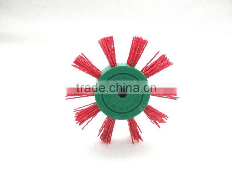 nylon wire punched flapper brushes 10 rows, diameter 100mm or 4"