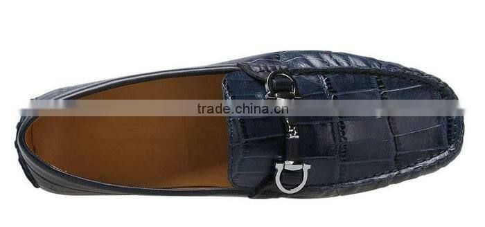Alligator leather loafer dress shoes