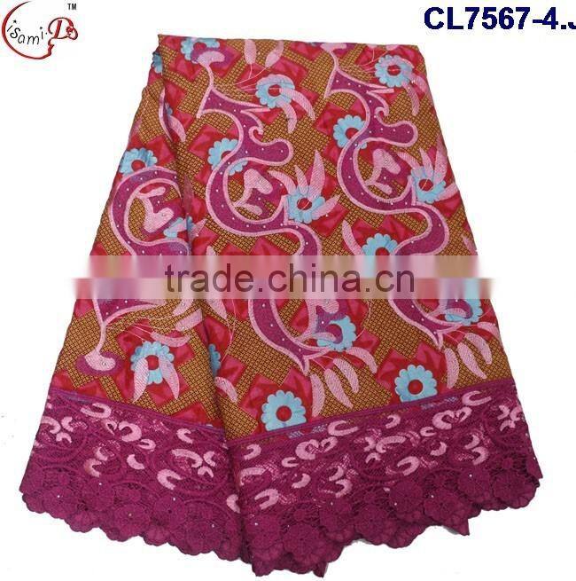 CL7567 2016 Chowleedee High quality Top Fashion Latest Design wax lace