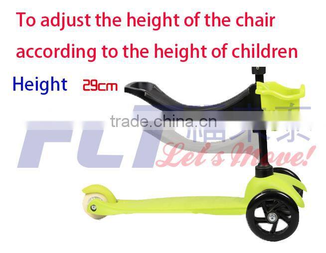 3 in 1 kids push scooter, mini micro scooter with O-bar