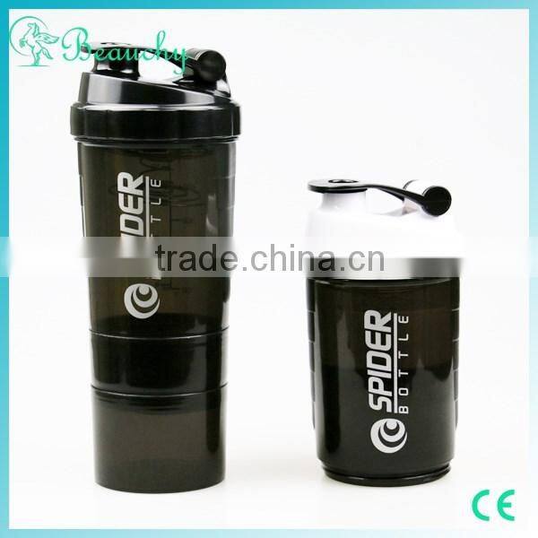 2016 Beauchy custom logo shaker bottle, promotional water bottle, 500ml bottle