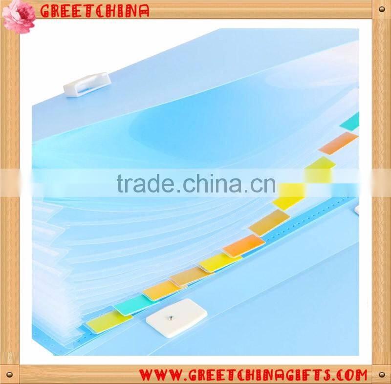 A4 Custom Candy Color Cute Multilayers Expanding File Folder With Handle