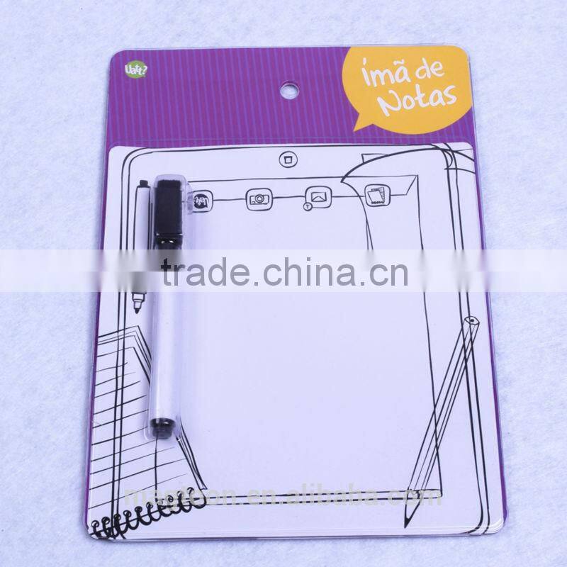 Personalized refrigerator magnetic memo board with magic