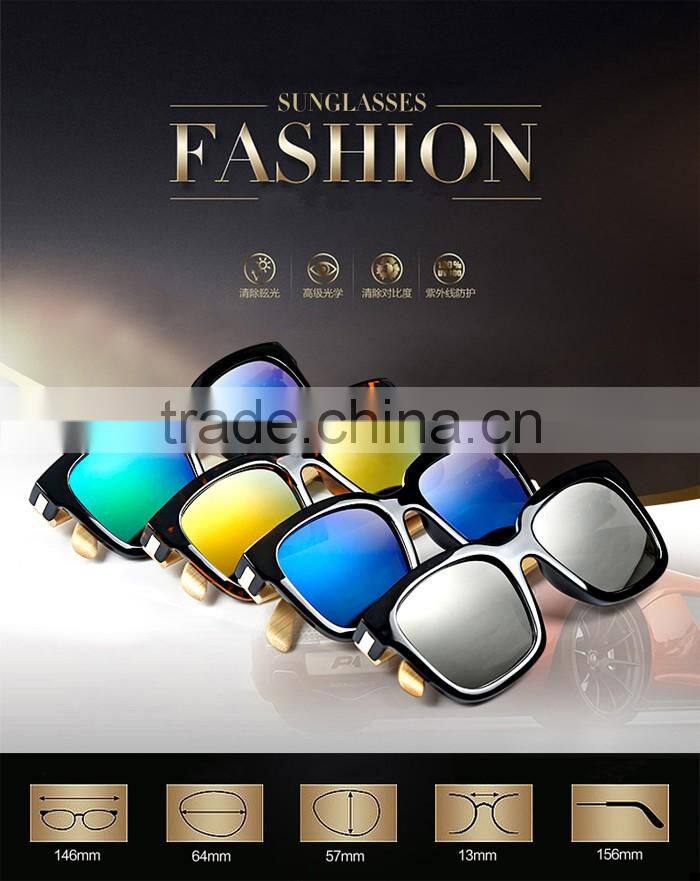 Plastic sunglasses wood arm sunglass bamboo eyeglasses