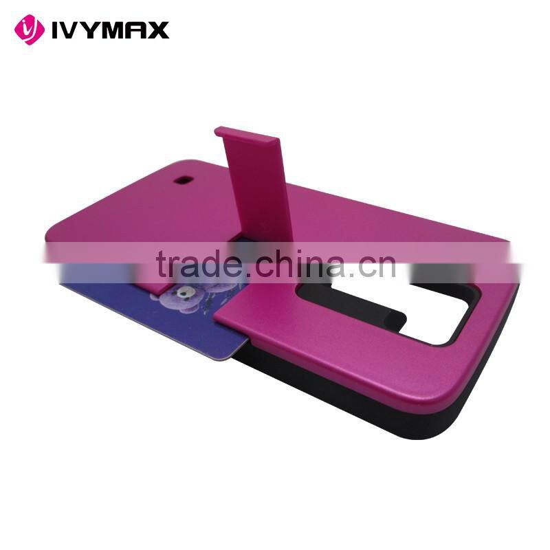 2016 trending products 2 in 1 hybrid case new style phone cover with kickstand for LG K7 Tribute 5/M1