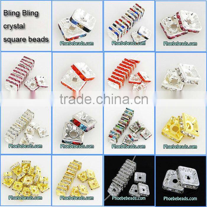 Alloy Rhinestone Connector Charms Wholesale Clay Pave Crystal Rhinestone Tube Beads Bar Jewelry Findings CTB-049