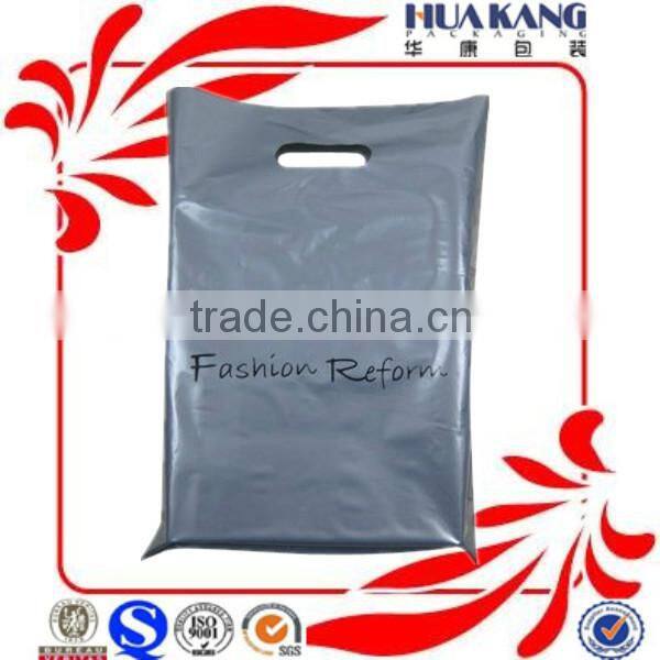 PE heat cut garment packing shopping bag with handle