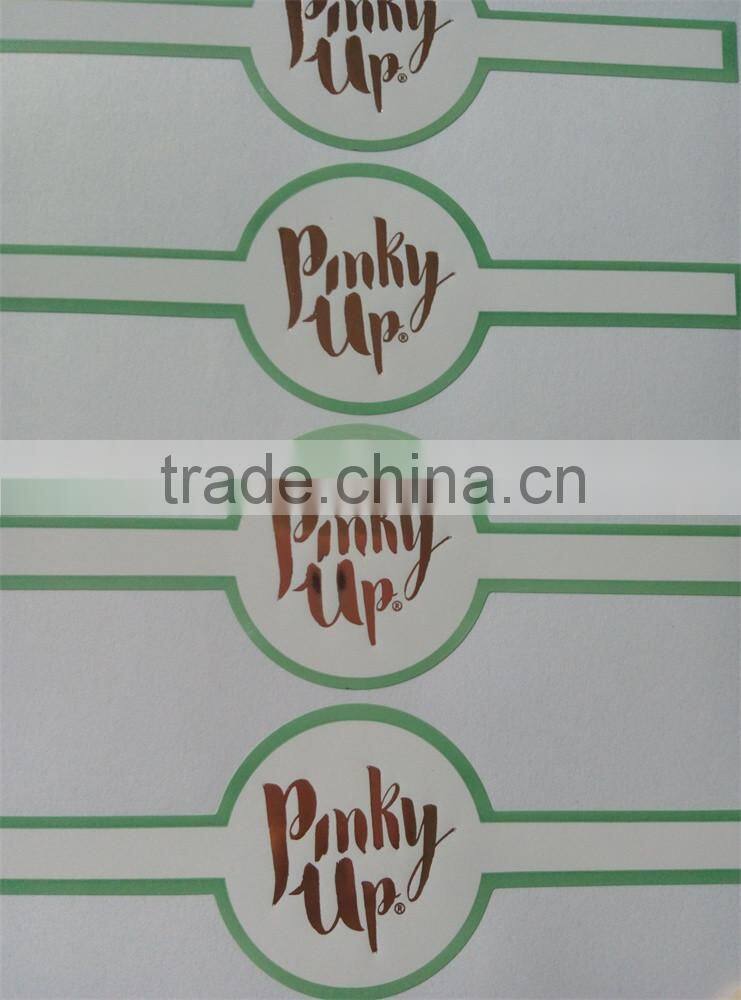 Custom Self Adhesive Gold Foil Hot Stamping Label