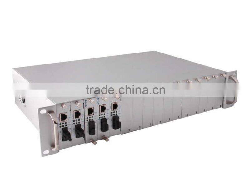 high quality 16 port media converter chassis price