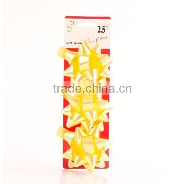 hot sell poly ribbon star bow plastic bow tie for gift