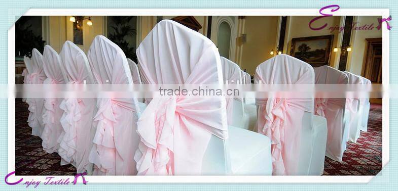 YHC#163 elegant fancy satin chiffon chair back cover