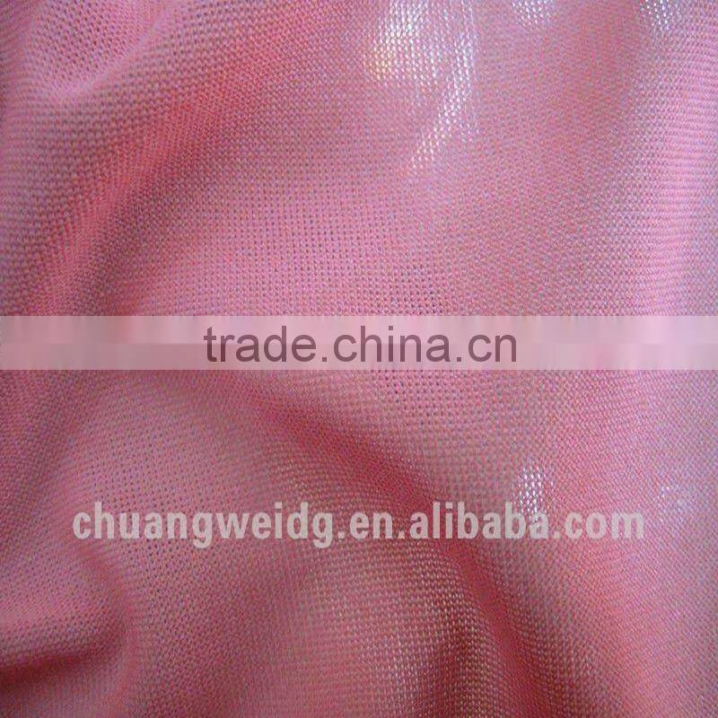 shiny 100% polyester pink fabric for garments