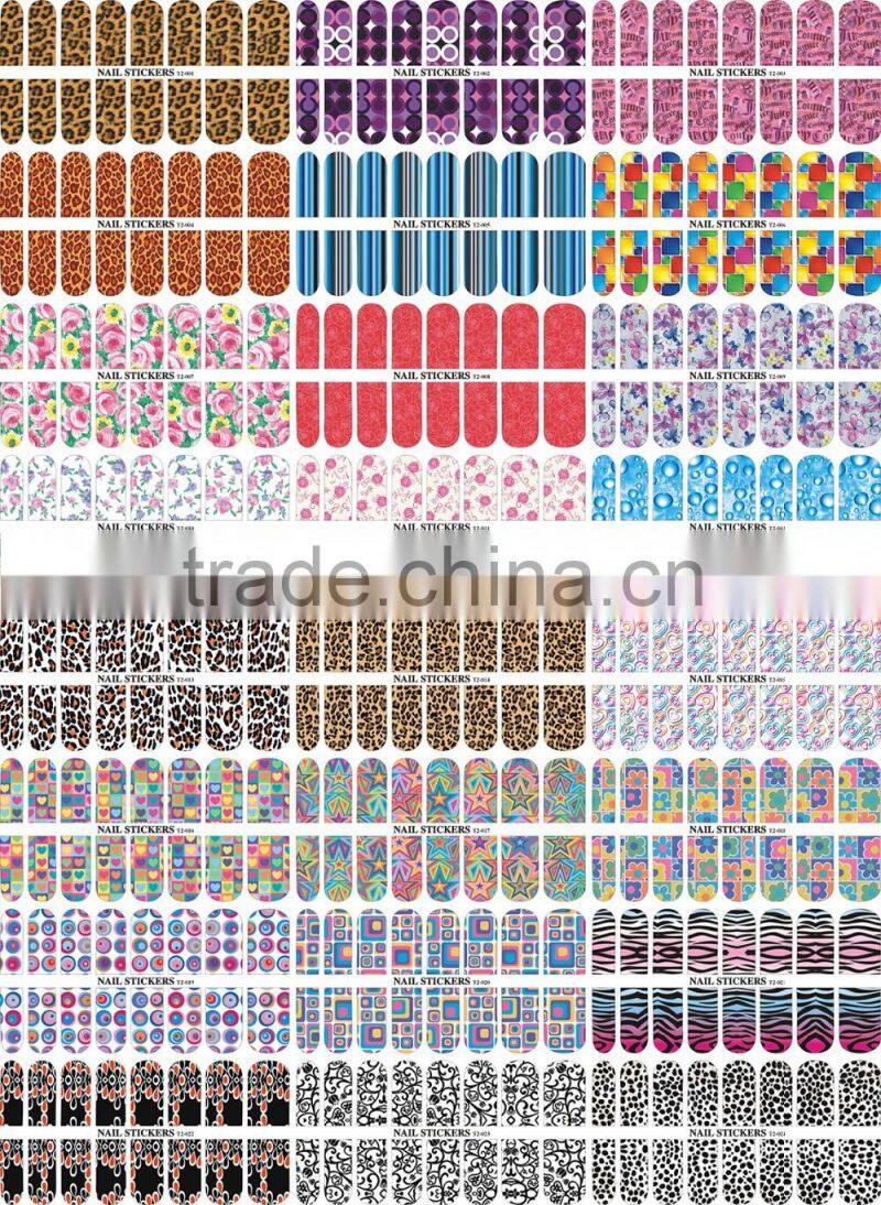 2015 wholesale 16pcs/sheet water transfer nail stickers decal cheap stickers nail