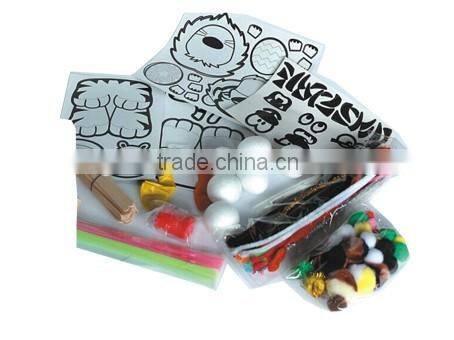 CHILDRENS CRAFT JAR GIANT ART SET POM POMS BEADS PAPER FOAM LETTERS