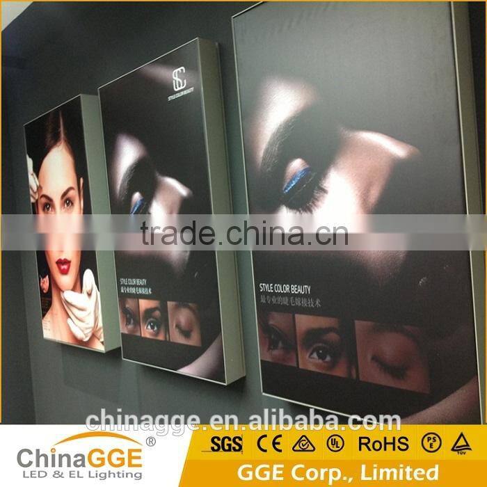 led frameless fabric light box/big size advertising board without border