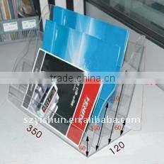 Acrylic rotating desktop magazine rack