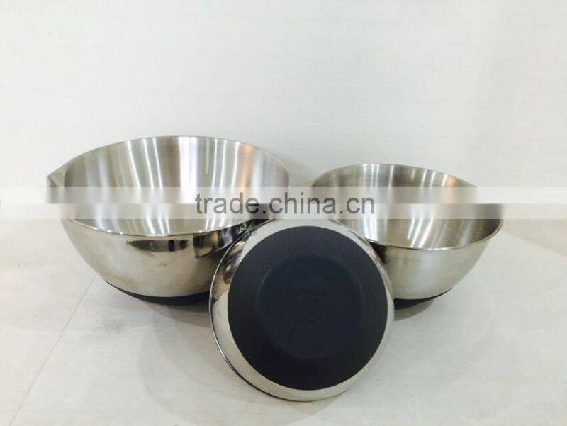 3pcs silica gel Salad Bowl
