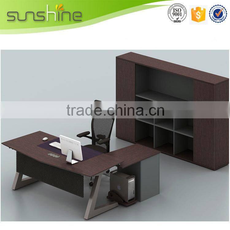 Professional manufacturer latest executive desk with leather top