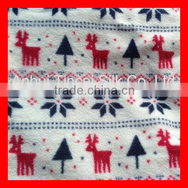 Polyester Printed Coral Fleece Fabric
