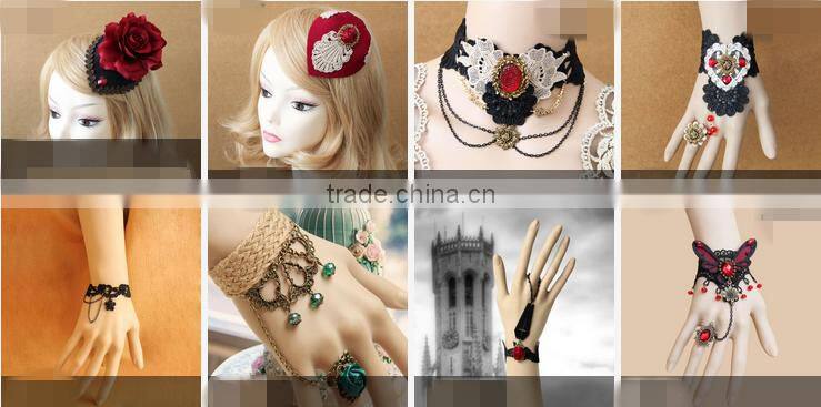 Lace female jewelry chain bracelet with ring