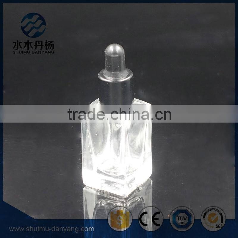 10ml rectangle empty glass essential oil bottle