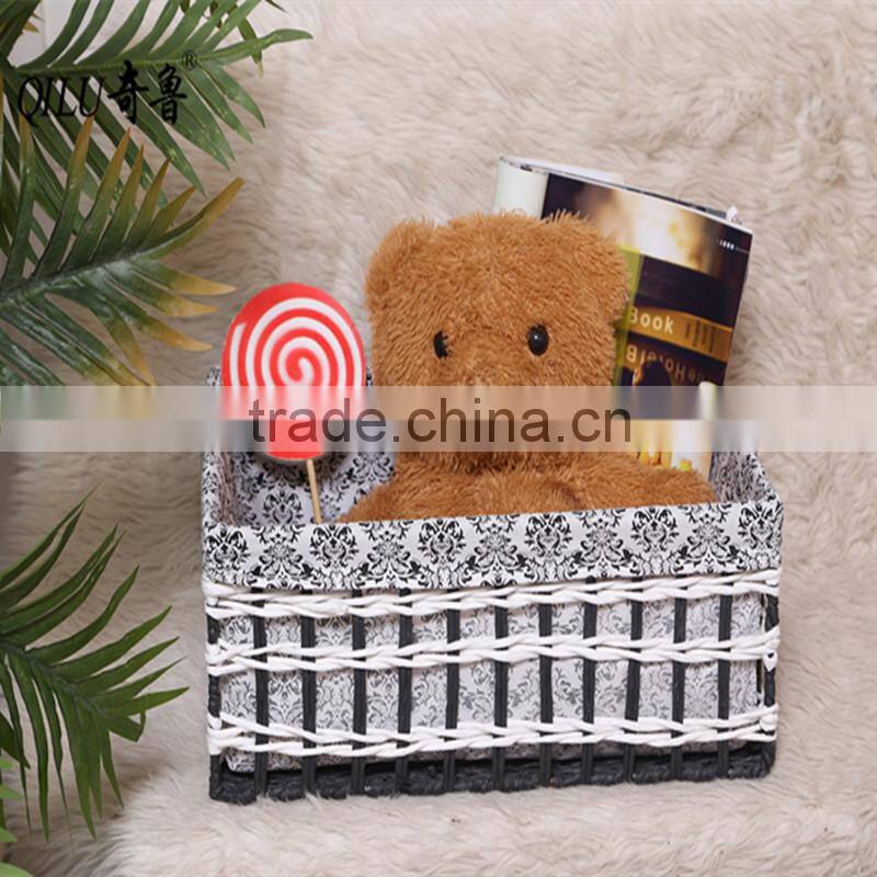 set of 4 paper rope weaved storage baskets