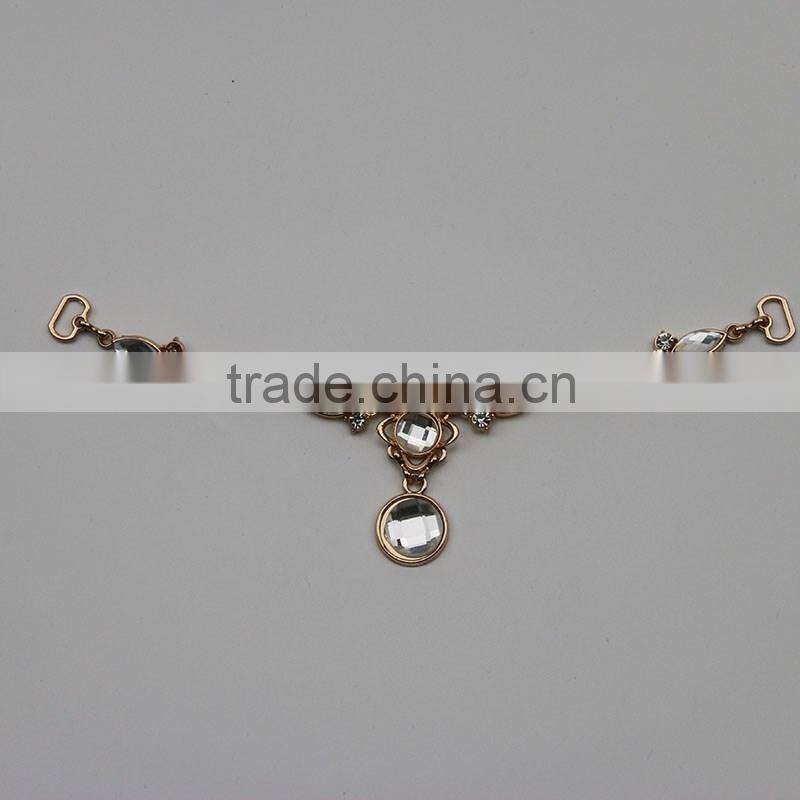 metal buckle garment accessories strass chain link chain
