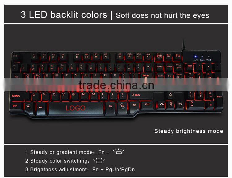 Adjustable backlit gaming keyboard_professional half mechanical keyboard