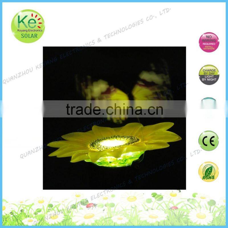 Sunflower yard light with butterfly led solar lights