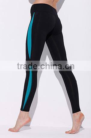 custom plain 88% nylon 12% spandex two tone slim ladies yoga apparel