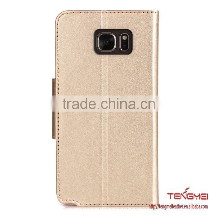 Wallet Case with Cosmetic Mirror and Bow-knot Strap case for Samsung Galaxy Note 7 Rose Gold color