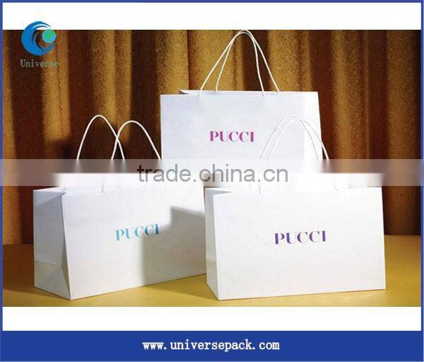 Hot Selling Shopping Packing Bags White Paper Bag For Custom