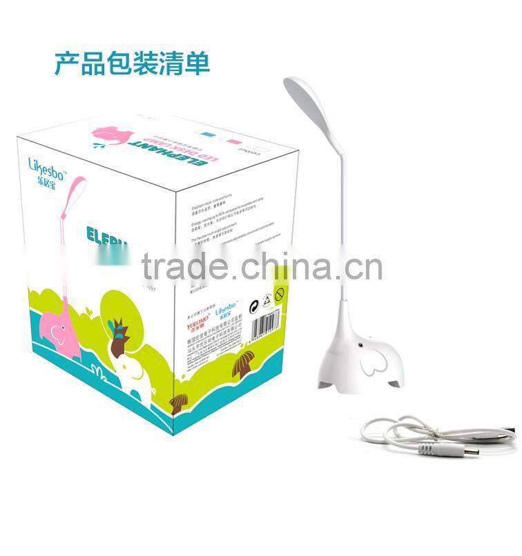 elephant cartoon rechargeable led table lamp