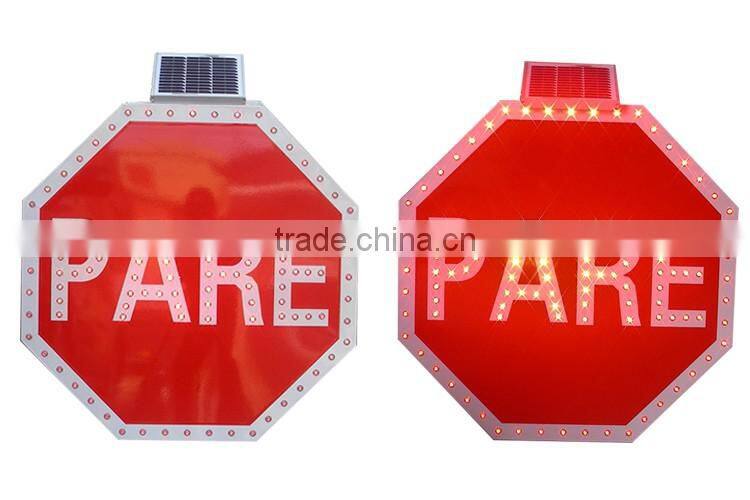 LED flashing solar panel solar power led warning light